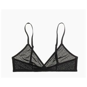 J. Crew Intimates & Sleepwear - NWT J. Crew black sheer mesh polkadot bralette J. Crew Intimates & Sleepwear - NWT J. Crew black sheer mesh polkadot bralette